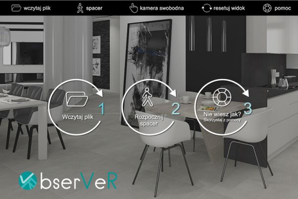 Aplikacja obserVeR - wirtualny spacer po zaprojektowanym wnętrzu